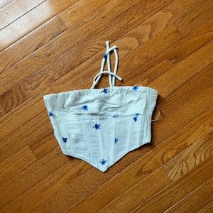 Corset style floral top